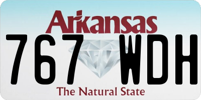 AR license plate 767WDH