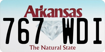 AR license plate 767WDI