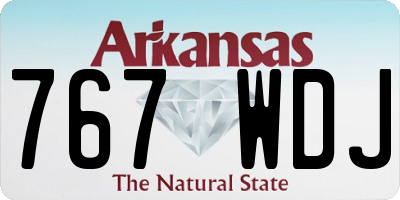 AR license plate 767WDJ