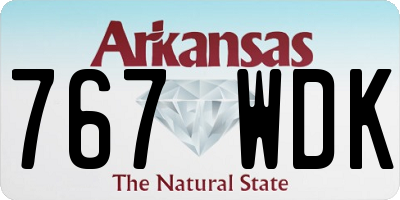 AR license plate 767WDK
