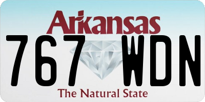 AR license plate 767WDN