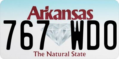 AR license plate 767WDO