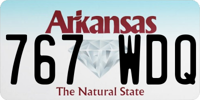 AR license plate 767WDQ