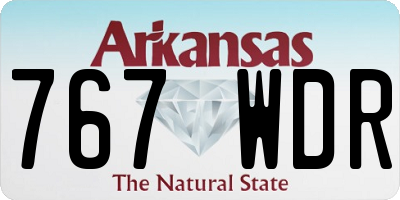 AR license plate 767WDR