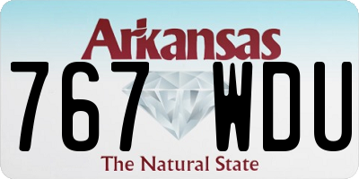 AR license plate 767WDU