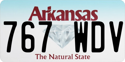 AR license plate 767WDV