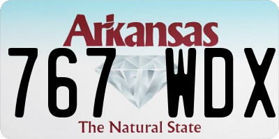 AR license plate 767WDX
