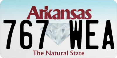 AR license plate 767WEA