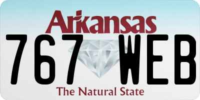AR license plate 767WEB