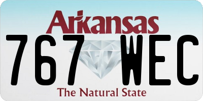 AR license plate 767WEC
