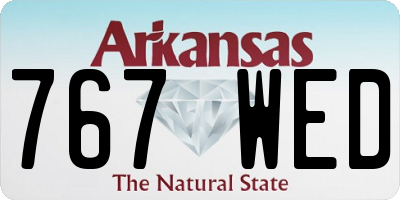 AR license plate 767WED