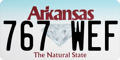 AR license plate 767WEF