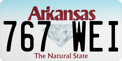 AR license plate 767WEI