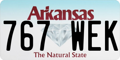 AR license plate 767WEK