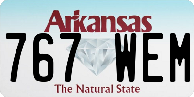 AR license plate 767WEM