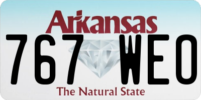 AR license plate 767WEO