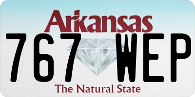 AR license plate 767WEP