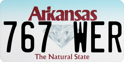 AR license plate 767WER