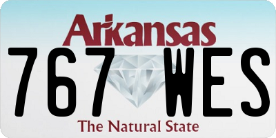 AR license plate 767WES