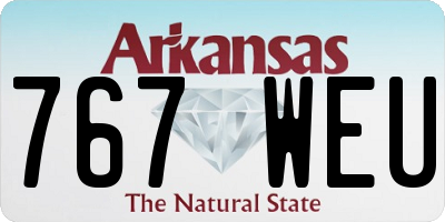 AR license plate 767WEU