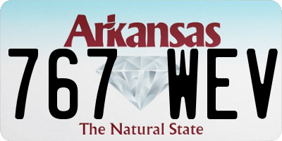 AR license plate 767WEV