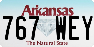 AR license plate 767WEY