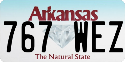 AR license plate 767WEZ