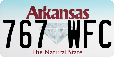 AR license plate 767WFC