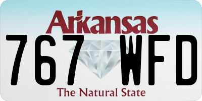 AR license plate 767WFD