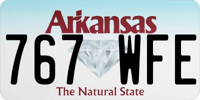 AR license plate 767WFE