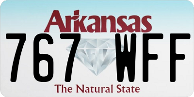 AR license plate 767WFF