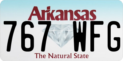 AR license plate 767WFG