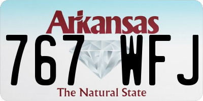 AR license plate 767WFJ