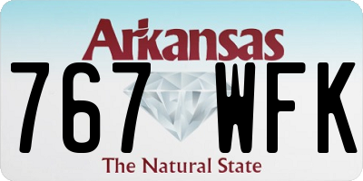 AR license plate 767WFK