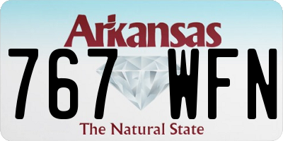 AR license plate 767WFN