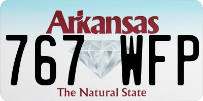 AR license plate 767WFP