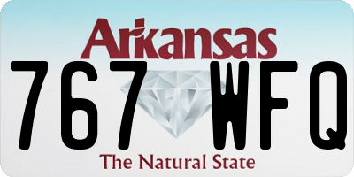 AR license plate 767WFQ