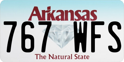 AR license plate 767WFS