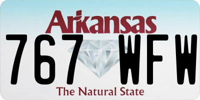AR license plate 767WFW