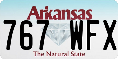 AR license plate 767WFX