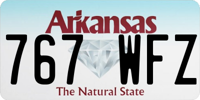 AR license plate 767WFZ