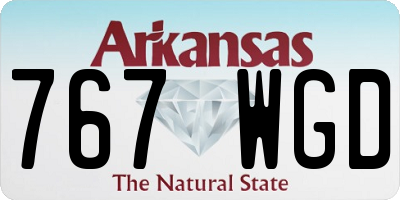 AR license plate 767WGD