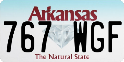 AR license plate 767WGF