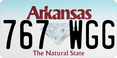 AR license plate 767WGG