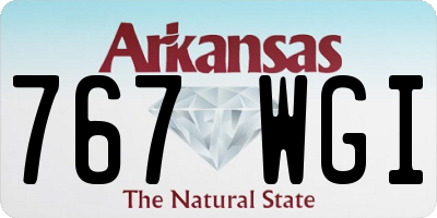 AR license plate 767WGI