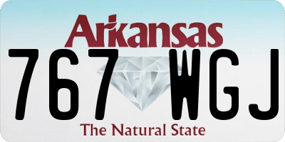 AR license plate 767WGJ