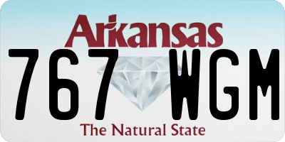 AR license plate 767WGM