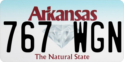 AR license plate 767WGN