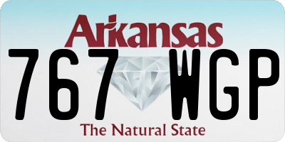 AR license plate 767WGP