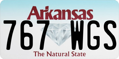 AR license plate 767WGS